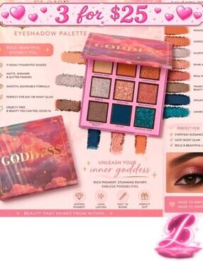 3/$25 ELOISE BEAUTY Goddess Eyeshadow Palette NWT